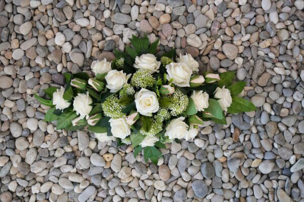 Bloemstuk 50cm wit
