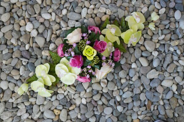 Bloemstuk Paars 50cm