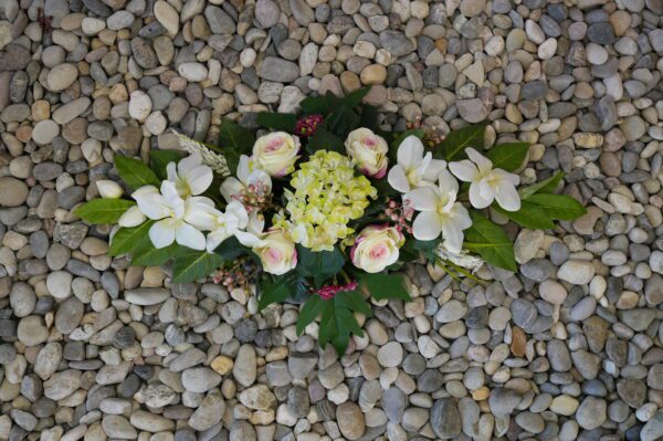 Bloemstuk 50cm wit/roze hortensia