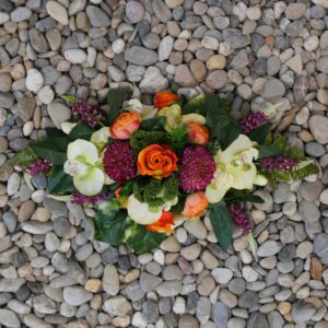 Toefje paars/oranje/wit 30cm